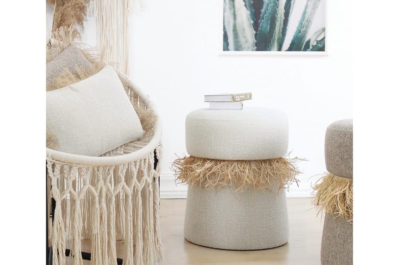Anaro Sittpuff Rund - Beige - Möbler - Vardagsrum - Stolar & sittmöbler - Sittpuff