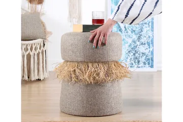 Anaro Sittpuff Rund - Brun - Möbler - Vardagsrum - Stolar & sittmöbler - Sittpuff