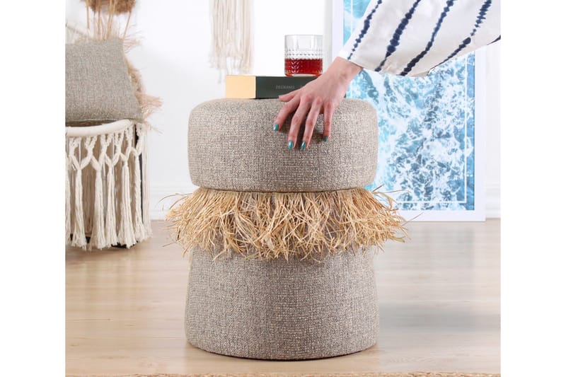 Anaro Sittpuff Rund - Brun - Möbler - Vardagsrum - Stolar & sittmöbler - Sittpuff