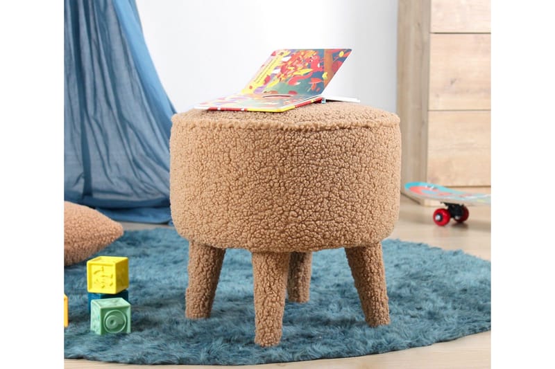 Anaro Sittpuff Rund - Brun - Möbler - Vardagsrum - Stolar & sittmöbler - Sittpuff