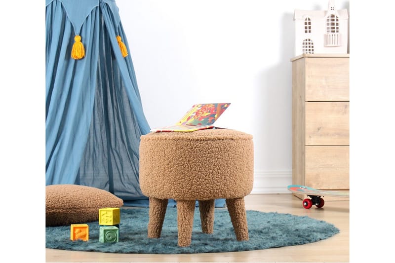 Anaro Sittpuff Rund - Brun - Möbler - Vardagsrum - Stolar & sittmöbler - Sittpuff