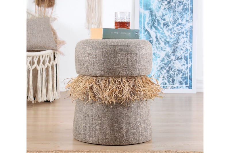 Anaro Sittpuff Rund - Brun - Möbler - Vardagsrum - Stolar & sittmöbler - Sittpuff