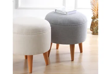 Anaro Sittpuff Rund - Grå - Möbler - Vardagsrum - Stolar & sittmöbler - Sittpuff