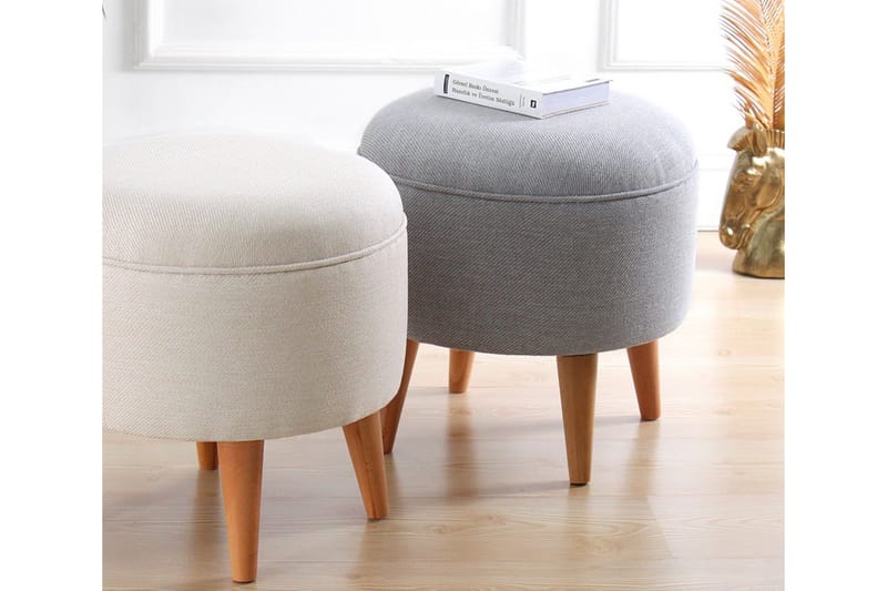 Anaro Sittpuff Rund - Grå - Möbler - Vardagsrum - Stolar & sittmöbler - Sittpuff