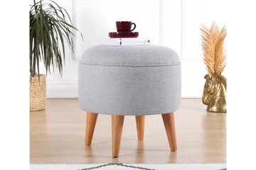 Anaro Sittpuff Rund - Grå - Möbler - Vardagsrum - Stolar & sittmöbler - Sittpuff
