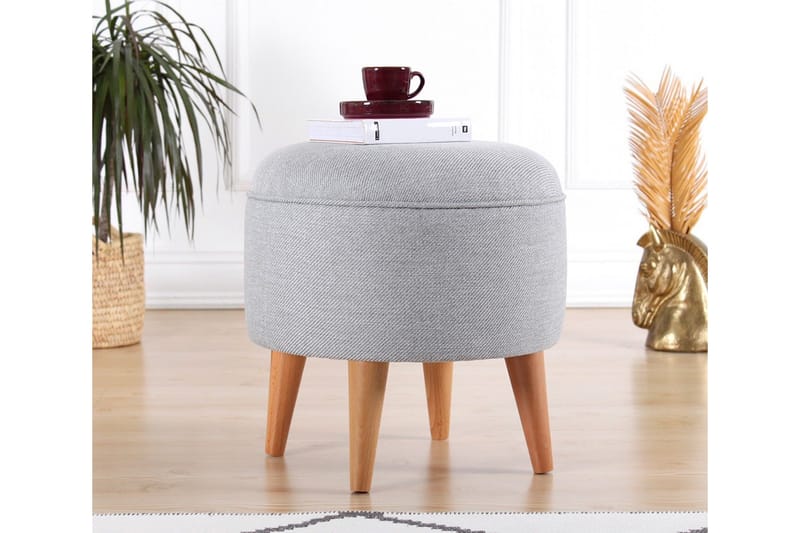 Anaro Sittpuff Rund - Grå - Möbler - Vardagsrum - Stolar & sittmöbler - Sittpuff