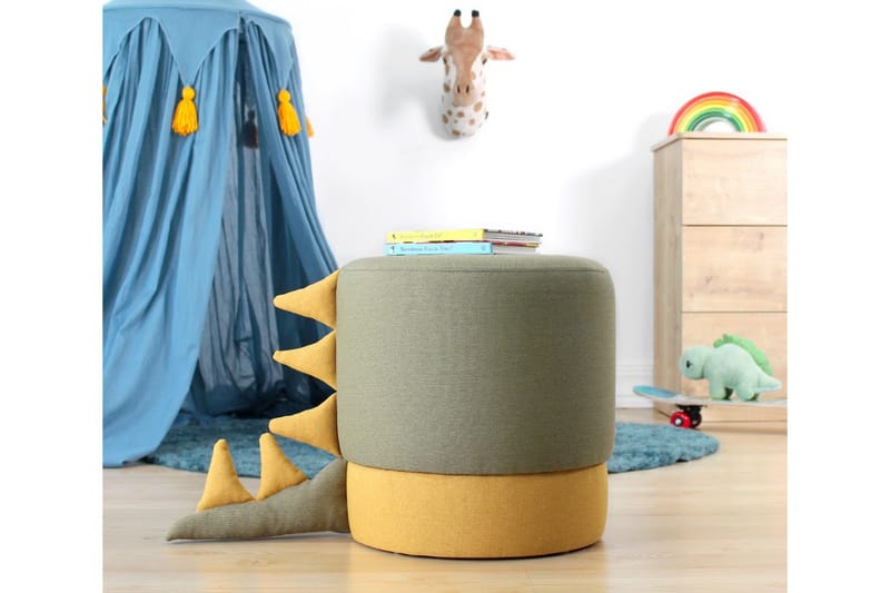 Anaro Sittpuff Rund - Grön - Möbler - Vardagsrum - Stolar & sittmöbler - Sittpuff