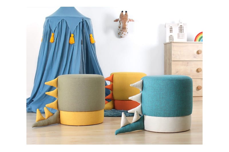 Anaro Sittpuff Rund - Gul - Möbler - Vardagsrum - Stolar & sittmöbler - Sittpuff