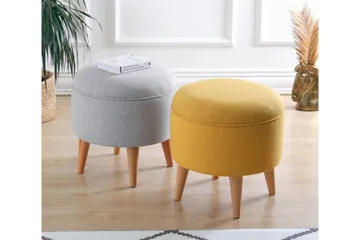 Anaro Sittpuff Rund - Gul - Möbler - Vardagsrum - Stolar & sittmöbler - Sittpuff