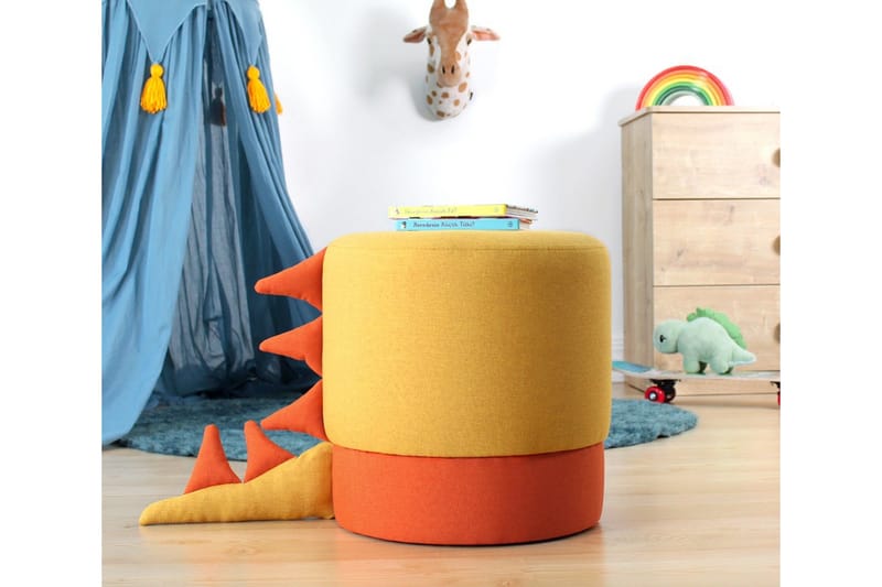 Anaro Sittpuff Rund - Gul - Möbler - Vardagsrum - Stolar & sittmöbler - Sittpuff