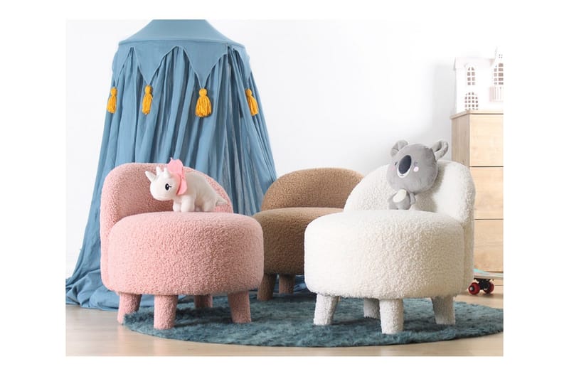 Anaro Sittpuff Rund - Rosa - Möbler - Vardagsrum - Stolar & sittmöbler - Sittpuff