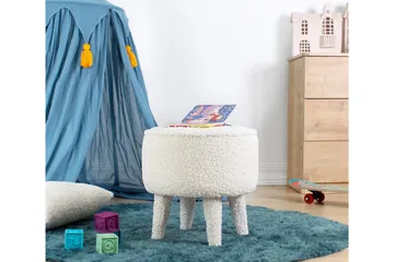 Anaro Sittpuff Rund - Vit - Möbler - Vardagsrum - Stolar & sittmöbler - Sittpuff