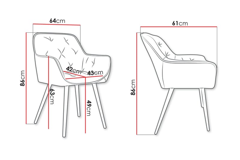 Argenta Karmstol - Ljusgrå/Svart - Möbler - Vardagsrum - Stolar & sittmöbler - Karmstolar