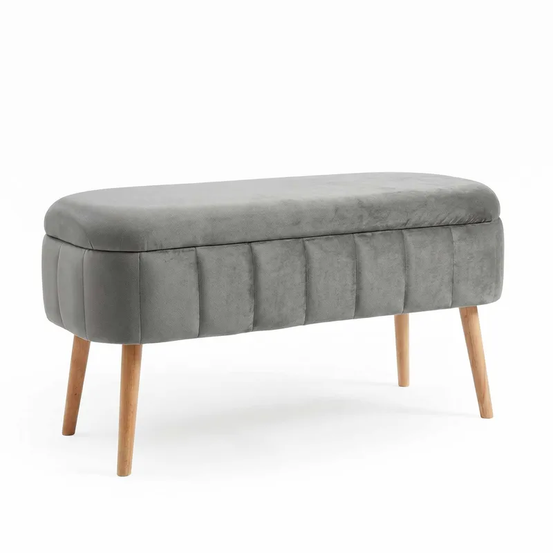 Armenia Sittpuff med förvaring 90 cm, Antracit