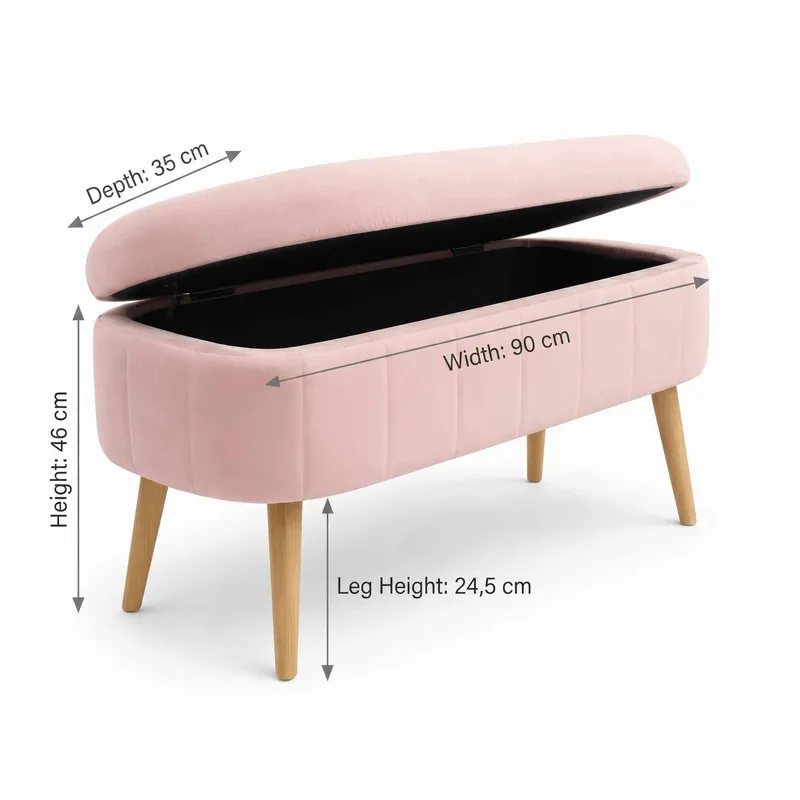 Armenia Sittpuff med förvaring 90 cm - Möbler - Vardagsrum - Stolar & sittmöbler - Sittpuff