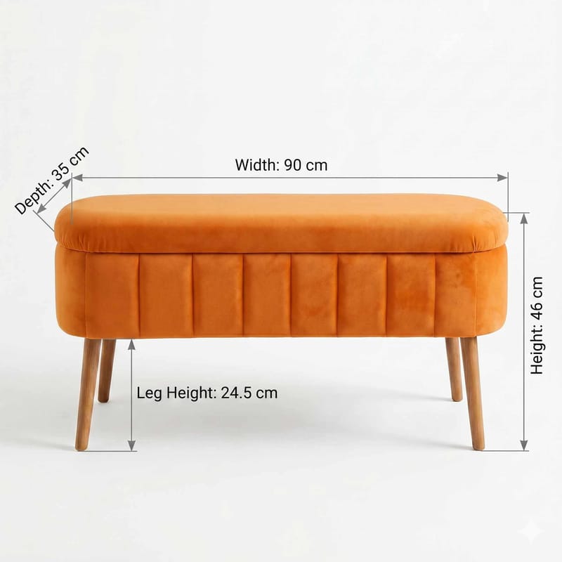 Armenia Sittpuff med förvaring 90 cm - Möbler - Vardagsrum - Stolar & sittmöbler - Sittpuff