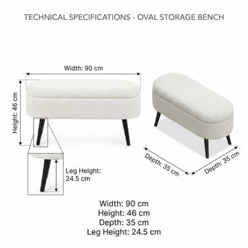 Armenia Sittpuff med förvaring 90 cm - Möbler - Vardagsrum - Stolar & sittmöbler - Sittpuff