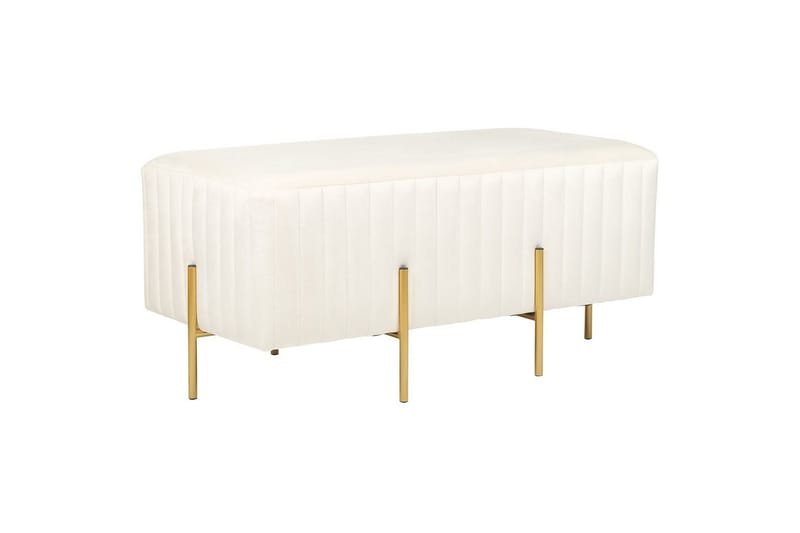 Bänk Dayton Vitt/guld - Vitt/guld - Möbler - Vardagsrum - Stolar & sittmöbler - Sittbänk