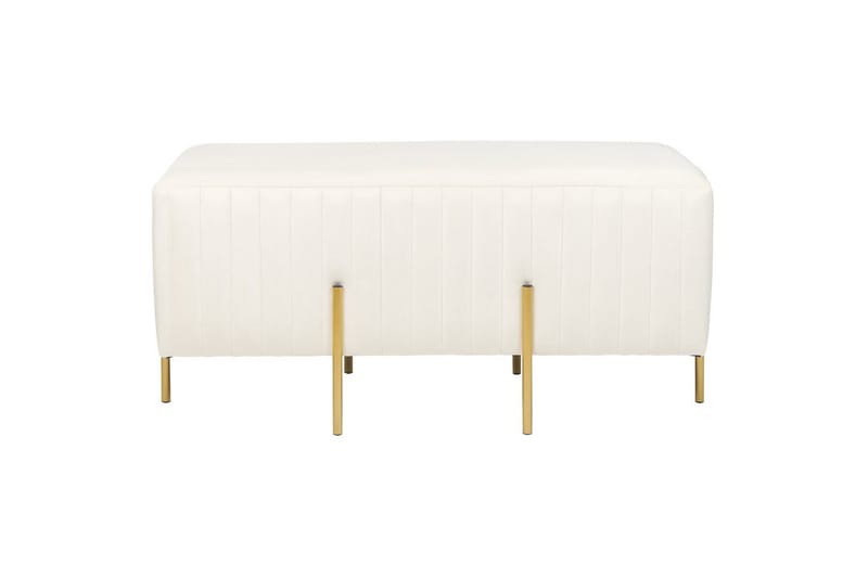 Bänk Dayton Vitt/guld - Vitt/guld - Möbler - Vardagsrum - Stolar & sittmöbler - Sittbänk