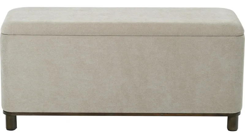 Bänk Fjalar med Förvaring 110 cm, Beige