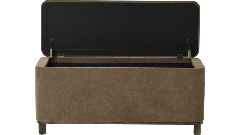 Bänk Fjalar med Förvaring 110 cm - Brun - Möbler - Vardagsrum - Stolar & sittmöbler - Sittbänk