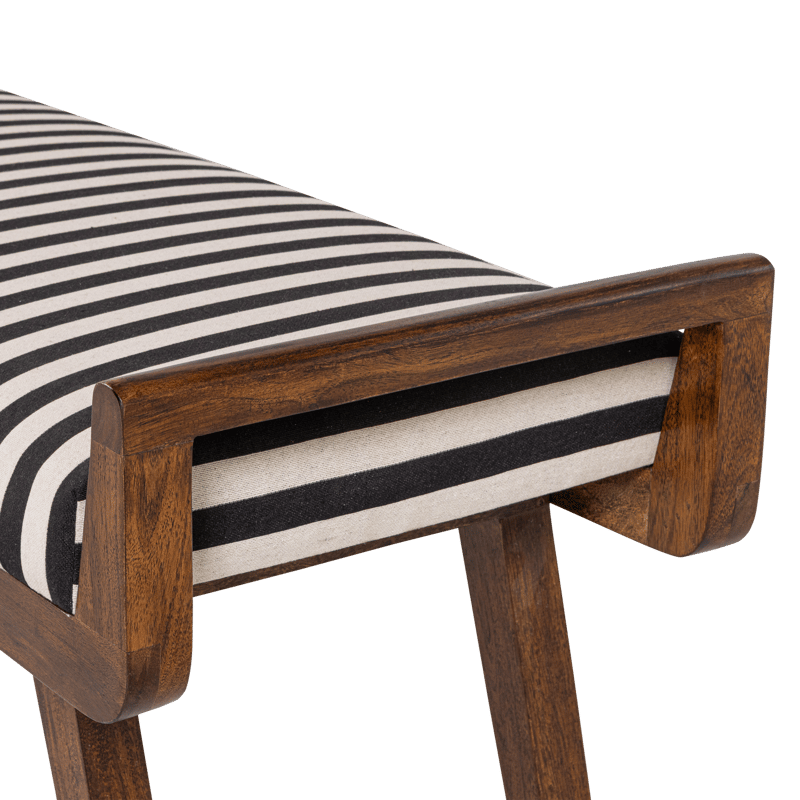 Bänk Valo 157 cm - Svart/Vit - Möbler - Vardagsrum - Stolar & sittmöbler - Sittbänk