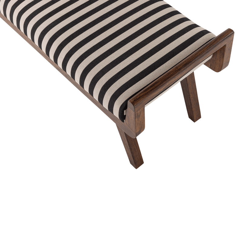 Bänk Valo 157 cm - Svart/Vit - Möbler - Vardagsrum - Stolar & sittmöbler - Sittbänk