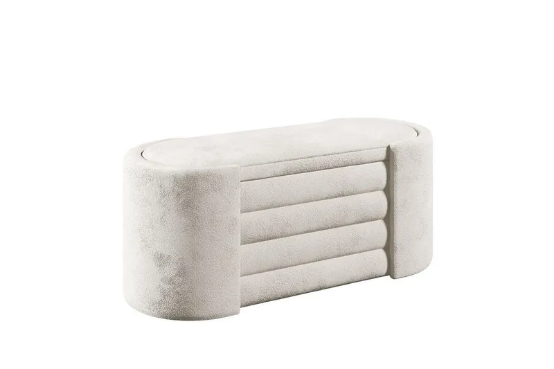 Bänk Veyaa Boxed Grädde - Cremevit - Möbler - Vardagsrum - Stolar & sittmöbler - Pallar - Fotpall