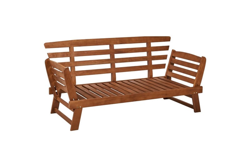 Bänk Portici Mörk trä, vit - Mörk trä, vit - Utemöbler - Utesoffor & bänkar - Trädgårdssoffa