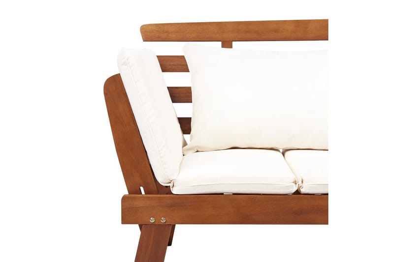 Bänk Portici Mörk trä, vit - Mörk trä, vit - Utemöbler - Utesoffor & bänkar - Trädgårdssoffa