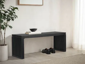 Belora Bänk 120 cm i massiv trä - Djupsvart - Möbler - Vardagsrum - Stolar & sittmöbler - Sittbänk