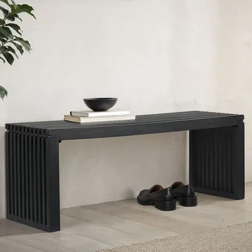 Belora Bänk 120 cm i massiv trä - Djupsvart - Möbler - Vardagsrum - Stolar & sittmöbler - Sittbänk