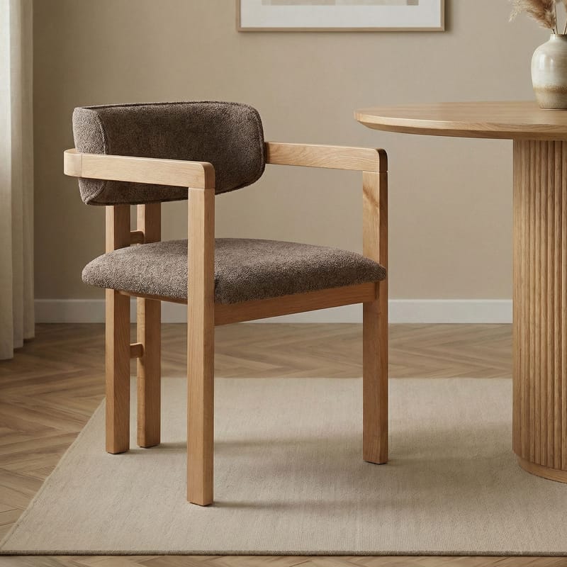 Bonavista Stol - brun och ek - Möbler - Vardagsrum - Stolar & sittmöbler - Karmstolar