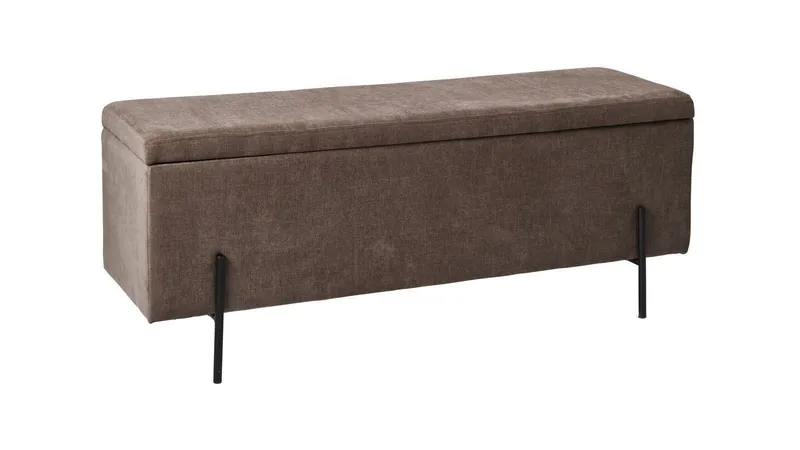 Brewster Bänk m förvaring 120 cm, Brun