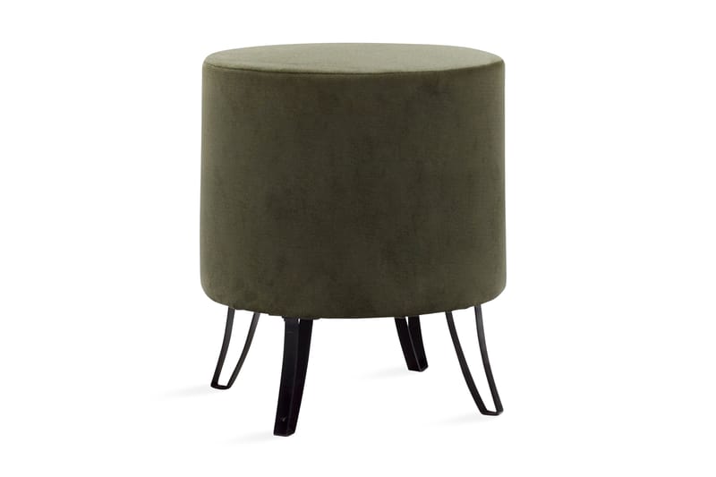 CEPIERE Sittpuff Rund Sammet/Mörkgrön/Svart - Sittpuff