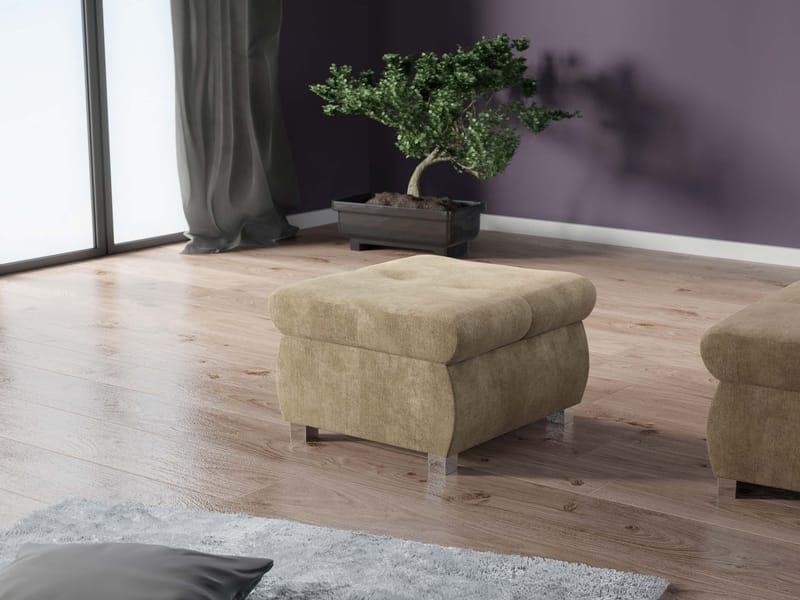 Cerys Fotpall - beige - Möbler - Vardagsrum - Stolar & sittmöbler - Sittpuff