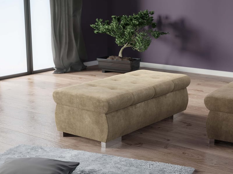 Cerys Fotpall - beige - Möbler - Vardagsrum - Stolar & sittmöbler - Sittpuff