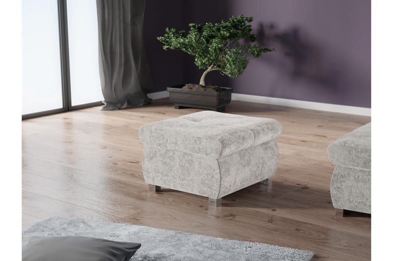 Cerys Sittpuff - Grå - Möbler - Vardagsrum - Stolar & sittmöbler - Sittpuff