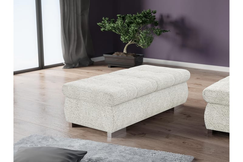 Cerys Sittpuff - Vit - Möbler - Vardagsrum - Stolar & sittmöbler - Sittpuff