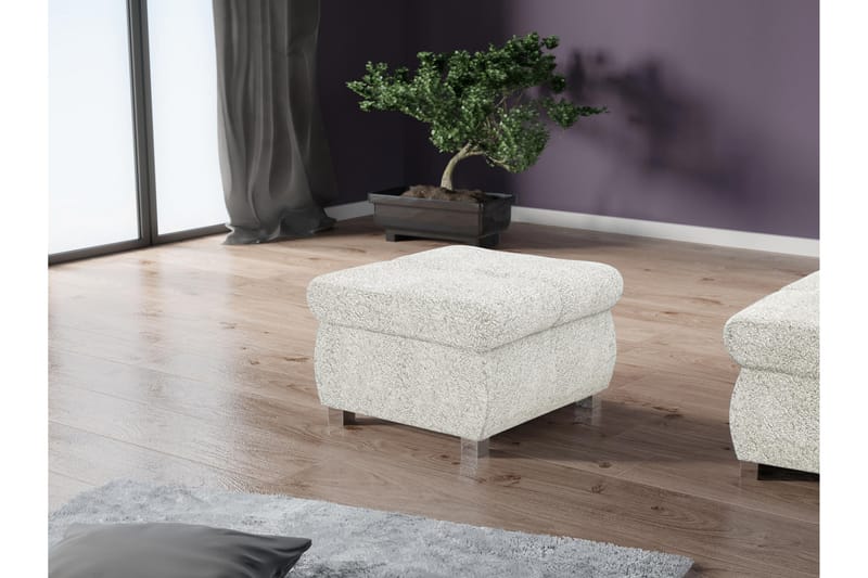 Cerys Sittpuff - Vit - Möbler - Vardagsrum - Stolar & sittmöbler - Sittpuff