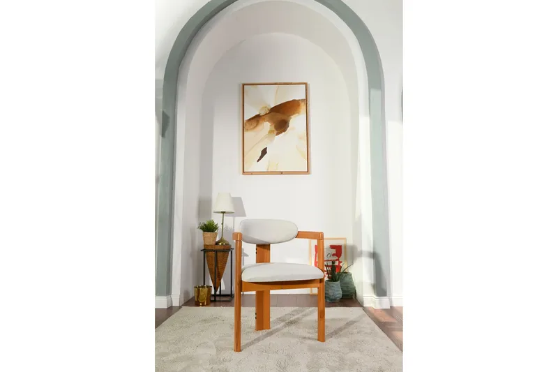 Cheri Karmstol - Cream/Ek - Möbler - Vardagsrum - Stolar & sittmöbler - Karmstolar