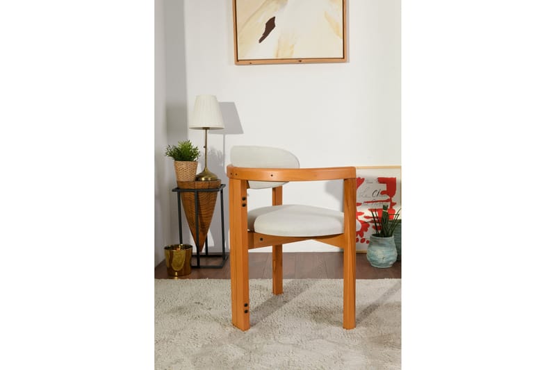 Cheri Karmstol - Cream/Ek - Möbler - Vardagsrum - Stolar & sittmöbler - Karmstolar