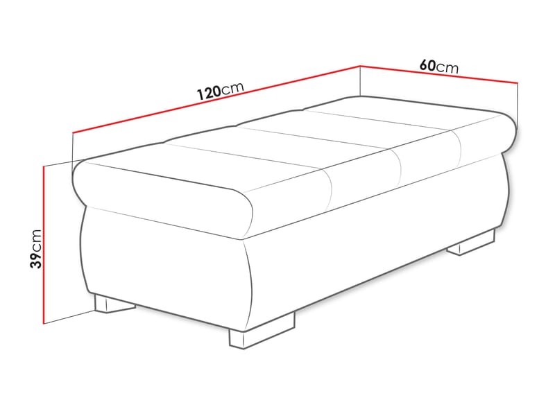 Cillo Fotpall 120 cm - Möbler - Vardagsrum - Stolar & sittmöbler - Sittpuff