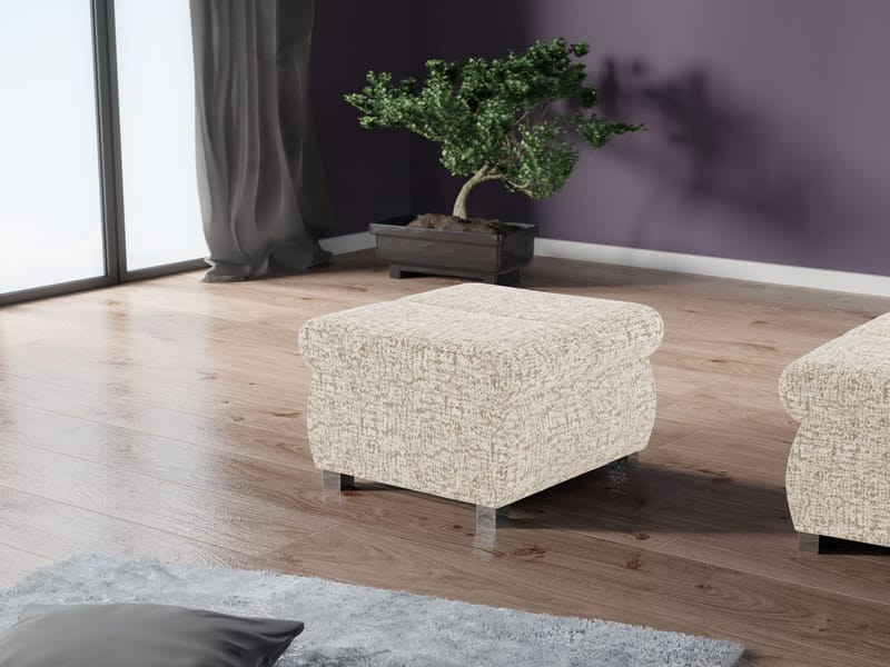 Cillo Fotpall - beige - Möbler - Vardagsrum - Stolar & sittmöbler - Sittpuff