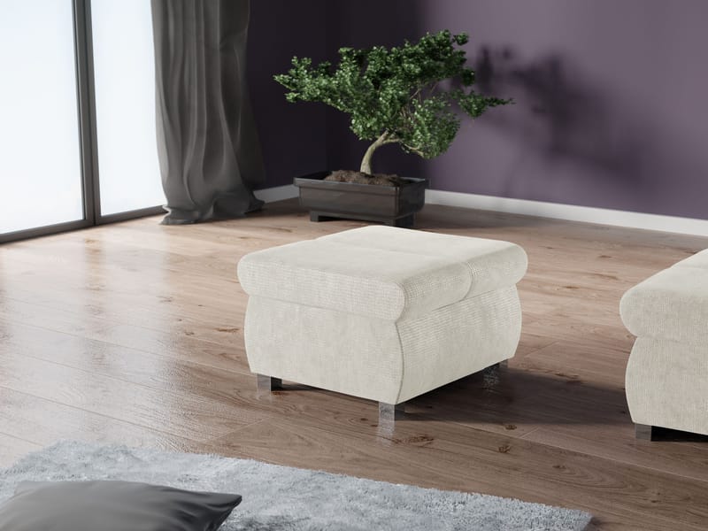 Cillo Fotpall - beige - Möbler - Vardagsrum - Stolar & sittmöbler - Sittpuff