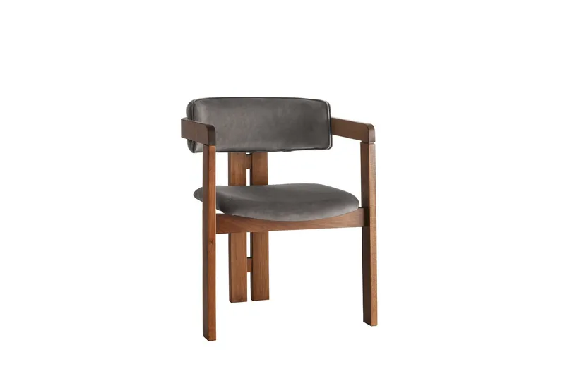 Dellon Karmstol - Valnöt/Antracit - Möbler - Vardagsrum - Stolar & sittmöbler - Karmstolar