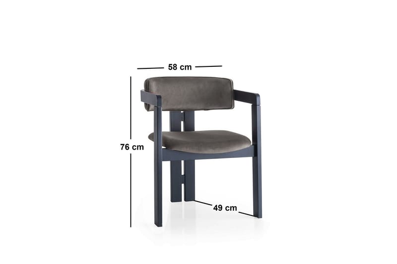 Diontae Karmstol - Svart/Antracit - Möbler - Vardagsrum - Stolar & sittmöbler - Karmstolar