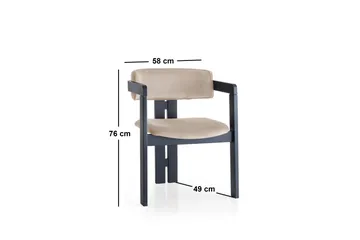 Diontae Karmstol - Svart/Beige - Möbler - Vardagsrum - Stolar & sittmöbler - Karmstolar
