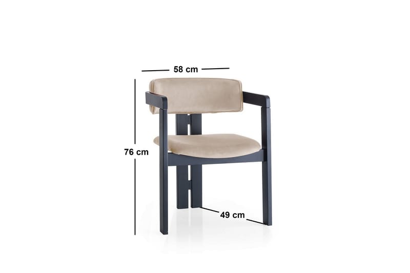 Diontae Karmstol - Svart/Beige - Möbler - Vardagsrum - Stolar & sittmöbler - Karmstolar