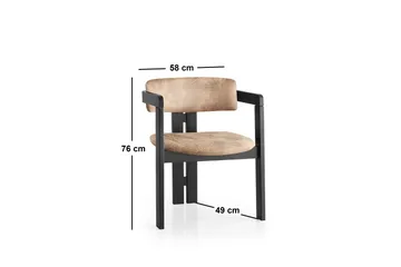 Diontae Karmstol - Svart/Beige - Möbler - Vardagsrum - Stolar & sittmöbler - Karmstolar